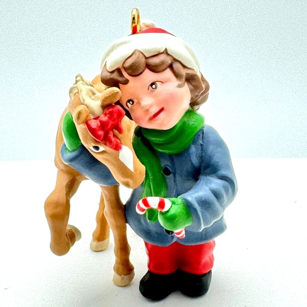 Hallmark 1991 Keepsake Ornament "Sweet Talk" Girl With Pony Handcrafted